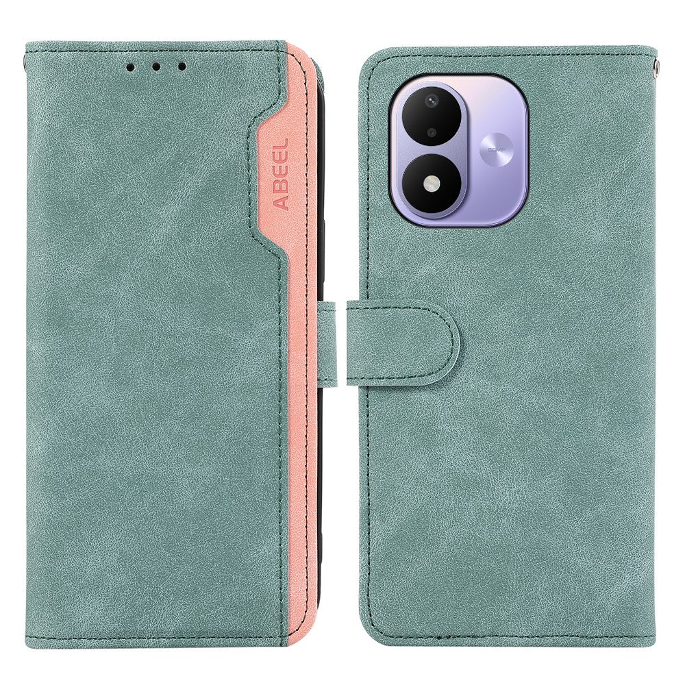 ABEEL For Xiaomi Redmi Note 17 4G (Global) / Note 17 5G (Global) / Note 17 (India / China) 5G Case Color Splicing Leather Flip Phone Cover RFID Blocking