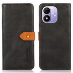 KHAZNEH För Xiaomi Redmi Note 17 4G (Global) / Note 17 5G (Global) / Note 17 (Indien/Kina) 5G Plånboksfodral Guld Magnetiskt Spänne Kohudstruktur Läder Flip Stativ mobilskal