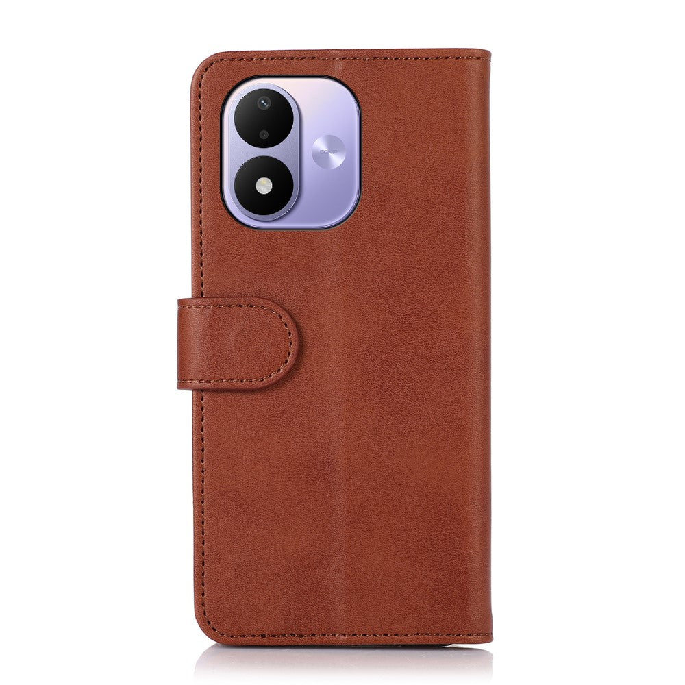 For Xiaomi Redmi Note 17 4G (Global) / Note 17 5G (Global) / Note 17 (India / China) 5G Case Cowhide Texture Leather Wallet Phone Cover with Stand