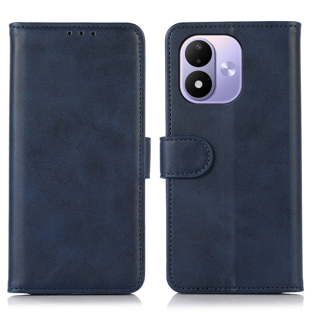 For Xiaomi Redmi Note 17 4G (Global) / Note 17 5G (Global) / Note 17 (India / China) 5G Case Cowhide Texture Leather Wallet Phone Cover with Stand