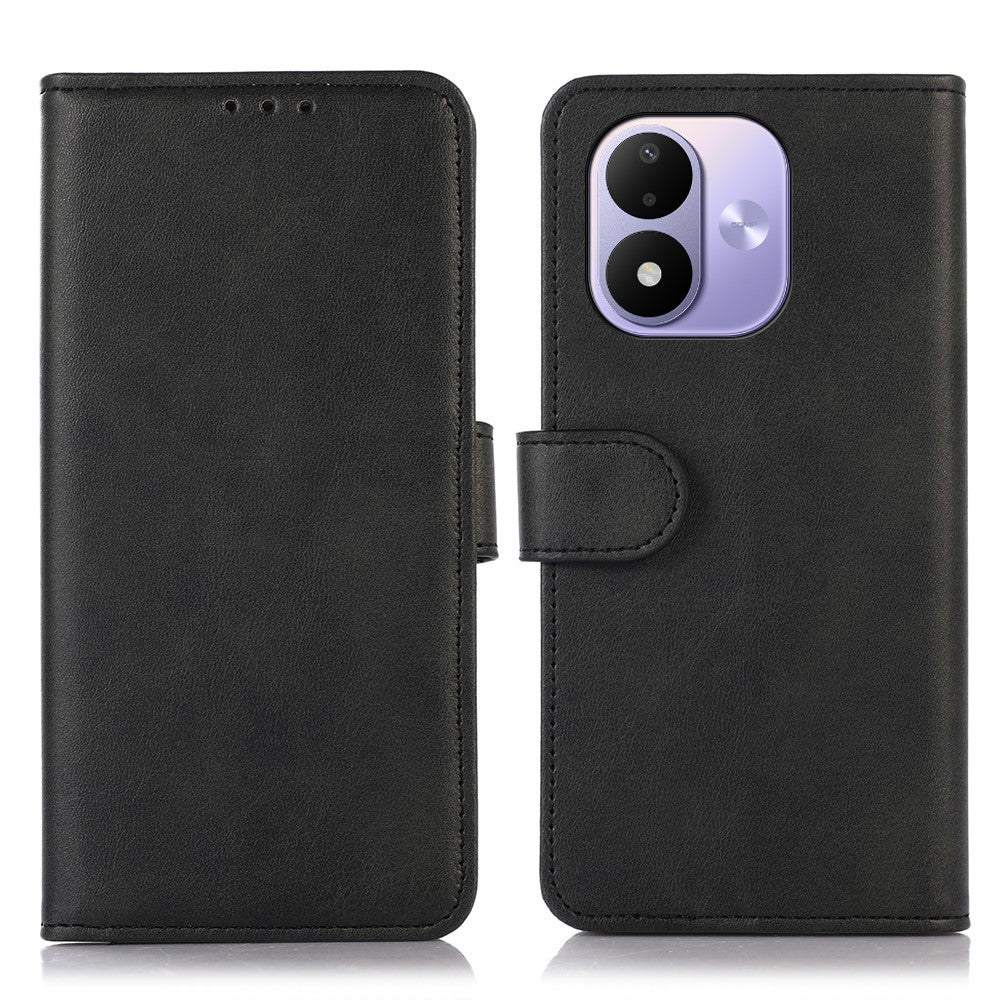 For Xiaomi Redmi Note 17 4G (Global) / Note 17 5G (Global) / Note 17 (India / China) 5G Case Cowhide Texture Leather Wallet Phone Cover with Stand