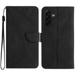 For Samsung Galaxy S26+ Case Skin Touch Lines Imprinted PU Leather Flip Phone Cover