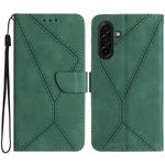 For Samsung Galaxy S26+ Case Skin Touch Lines Imprinted PU Leather Flip Phone Cover