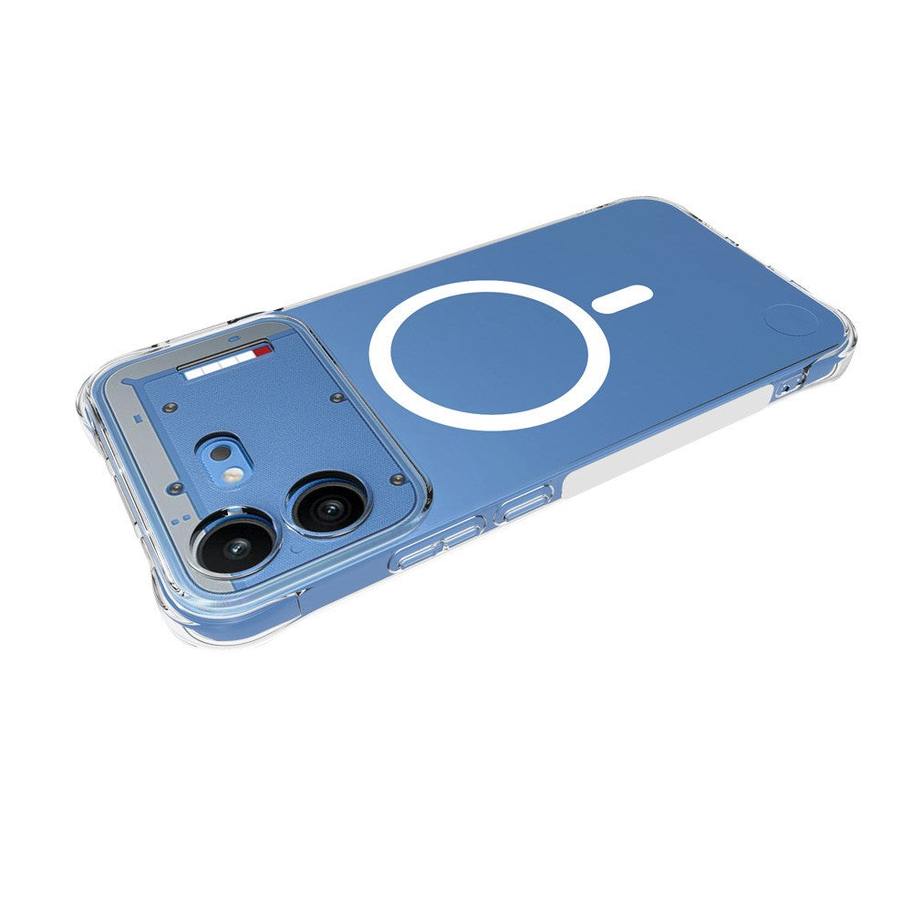 Til Nothing Phone (4b) magnetisk etui i TPU med anti-fald mobilrygcover