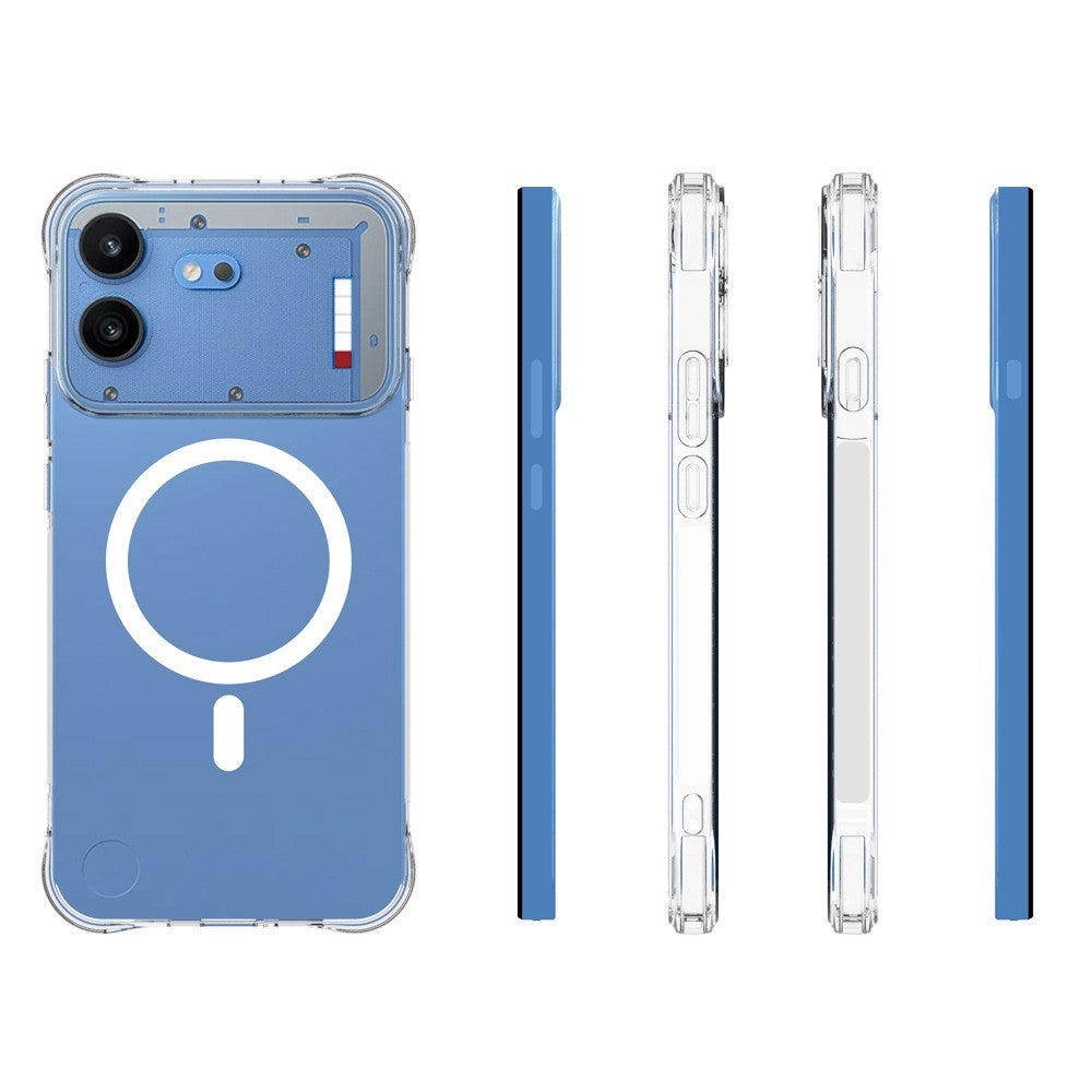 Til Nothing Phone (4b) magnetisk etui i TPU med anti-fald mobilrygcover