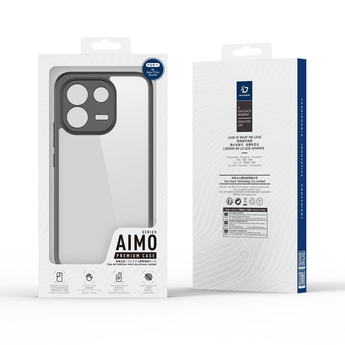 DUX DUCIS for Xiaomi Redmi Note 17 Pro Max 5G Aimo Series PC + TPU Clear Back Phone Cover (REACH Certification)