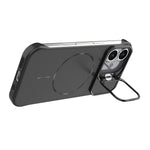 Til iPhone 16 Magnetisk Cover Linse Ramme Støtteben Mat PC Rammefrit Telefoncover