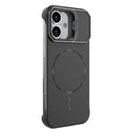 Til iPhone 16 Magnetisk Cover Linse Ramme Støtteben Mat PC Rammefrit Telefoncover