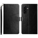 For Samsung Galaxy S26+ Case Y Shaped Lines Imprint Leather Phone Cover