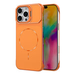 För iPhone 16 Pro Magnetiskt Fodral Linsskydd Stativ Matt PC Ramlöst Telefonfodral