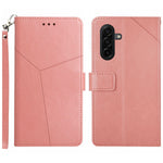 Til Samsung Galaxy S26 FE Cover med Y-formede linjer Præget Læder Telefoncover