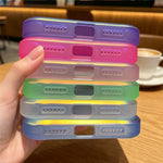 For iPhone 18 Pro / 17 Pro Case Rotating Magnetic Kickstand Iridescent PC + TPU IMD Phone Cover
