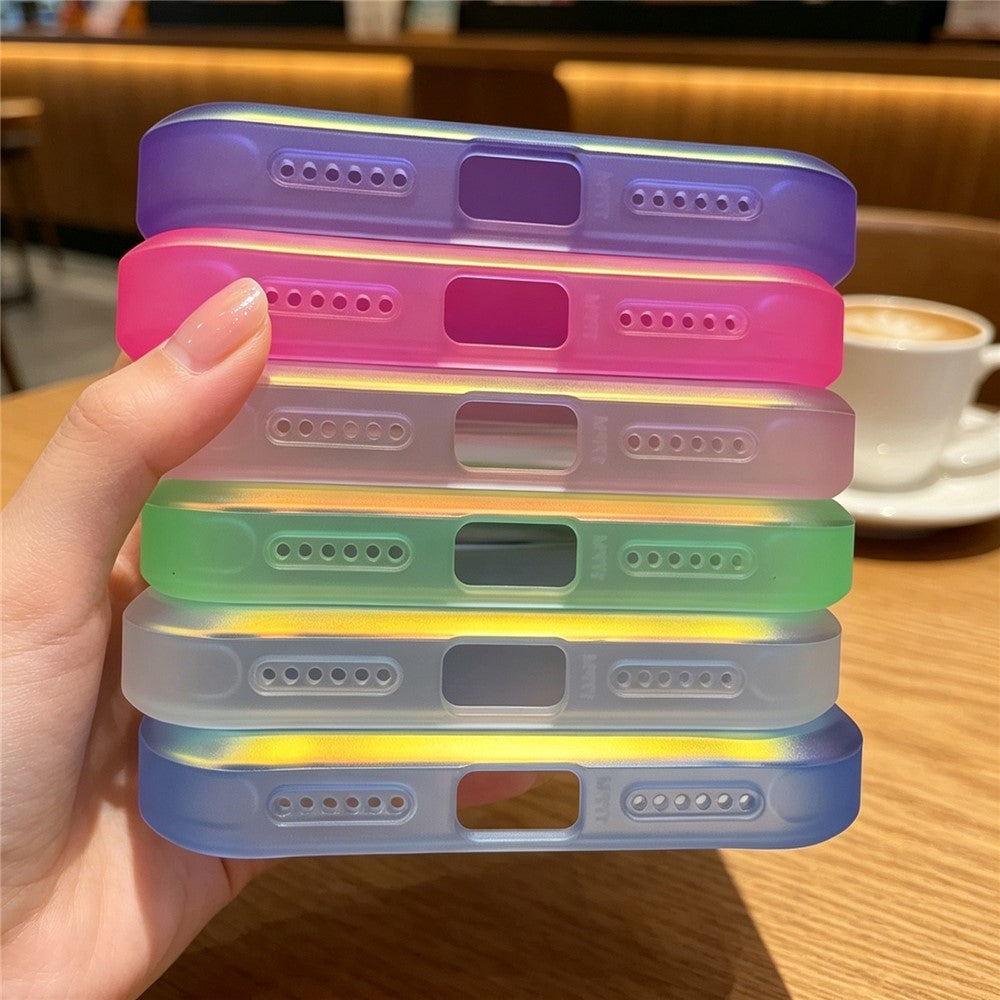 For iPhone 18 Pro / 17 Pro Case Rotating Magnetic Kickstand Iridescent PC + TPU IMD Phone Cover