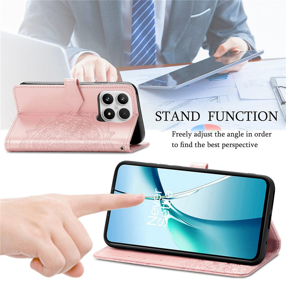 For Xiaomi 17 Max Wallet Case Mandala Flower Leather Phone Cover Stand