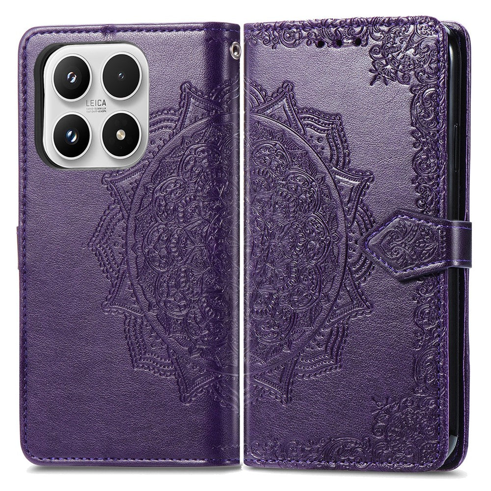 For Xiaomi 17 Max Wallet Case Mandala Flower Leather Phone Cover Stand