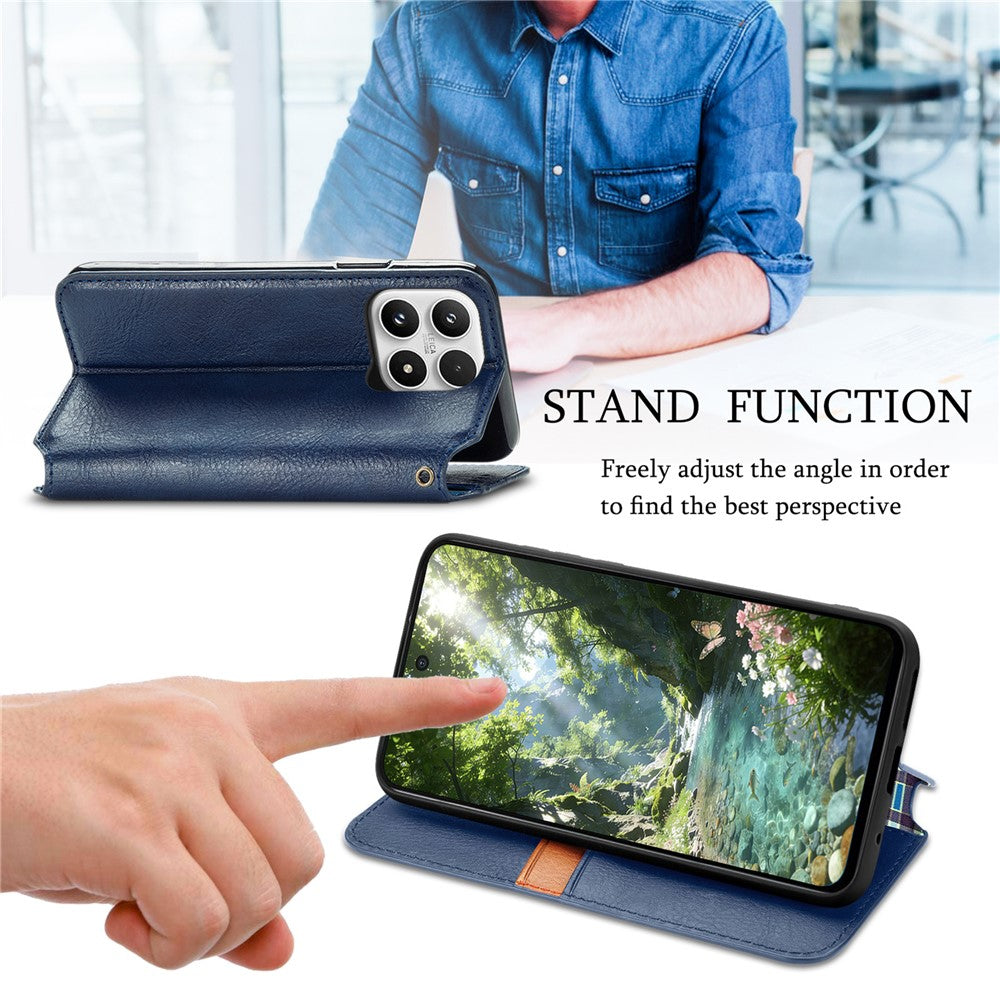 For Xiaomi 17 Max Case Rhombus Imprint PU Leather Wallet Phone Cover