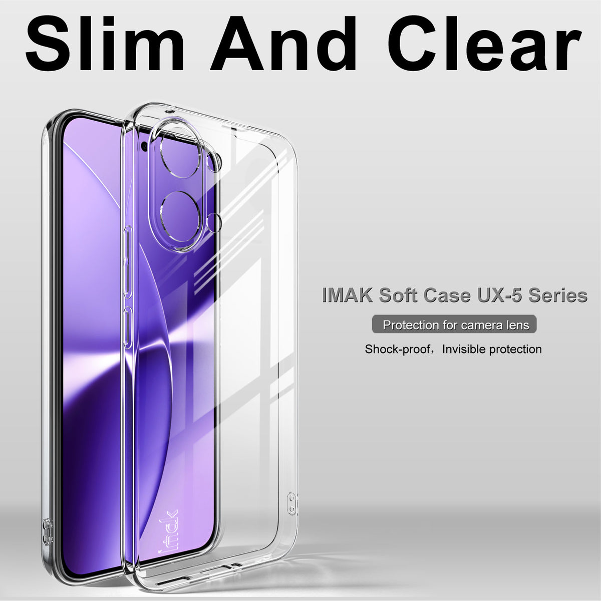 IMAK för Xiaomi Poco X8 Pro Max 5G / Xiaomi Redmi Turbo 5 Max 5G UX-5-serien genomskinligt mobilskal mjukt TPU-skyddande mobilskal - transparent