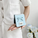 For Samsung Galaxy Z Flip7 5G Case 3D Bow Soft Touch Hard PC Phone Cover with Beaded Bracelet Strap