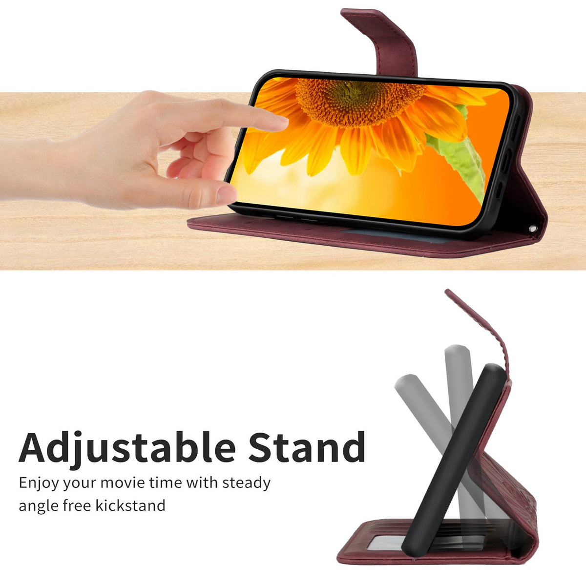 For Samsung Galaxy S25 Pung Etui med Solsikke Aftryk PU Læder Telefon Stand Cover med Skulderrem