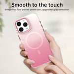 For iPhone 16 Pro Max Magnetic Case Gradient TPU + PET + PC IMD Shockproof Phone Cover