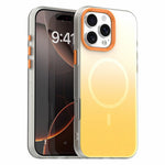 For iPhone 16 Pro Max Magnetic Case Gradient TPU + PET + PC IMD Shockproof Phone Cover