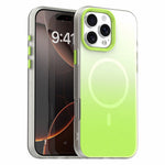 For iPhone 16 Pro Max Magnetic Case Gradient TPU + PET + PC IMD Shockproof Phone Cover