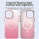 Til iPhone 16 Pro Magnetisk Cover Gradient TPU + PET + PC IMD Stødsikkert Telefoncover