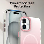 For iPhone 16 Plus Magnetic Case Gradient TPU + PET + PC IMD Shockproof Phone Cover