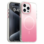 Til iPhone 15 Pro Magnetisk Cover Gradient TPU + PET + PC IMD Stødsikkert Telefoncover