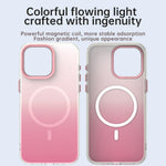 For iPhone 15 Pro Max Magnetic Case Gradient TPU + PET + PC IMD Shockproof Phone Cover
