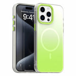 For iPhone 15 Pro Max Magnetic Case Gradient TPU + PET + PC IMD Shockproof Phone Cover