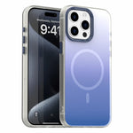 For iPhone 15 Pro Max Magnetic Case Gradient TPU + PET + PC IMD Shockproof Phone Cover