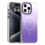 For iPhone 15 Pro Max Magnetic Case Gradient TPU + PET + PC IMD Shockproof Phone Cover