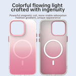 For iPhone 14 Pro Magnetic Case Gradient TPU + PET + PC IMD Shockproof Phone Cover