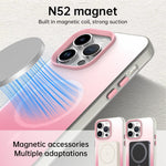 For iPhone 14 Pro Magnetic Case Gradient TPU + PET + PC IMD Shockproof Phone Cover