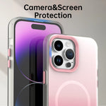 For iPhone 14 Pro Magnetic Case Gradient TPU + PET + PC IMD Shockproof Phone Cover