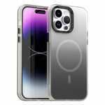 For iPhone 14 Pro Magnetic Case Gradient TPU + PET + PC IMD Shockproof Phone Cover