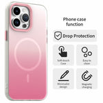 For iPhone 14 Pro Max Magnetic Case Gradient TPU + PET + PC IMD Shockproof Phone Cover