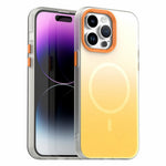 For iPhone 14 Pro Max Magnetic Case Gradient TPU + PET + PC IMD Shockproof Phone Cover
