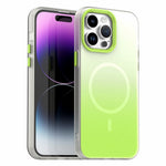 For iPhone 14 Pro Max Magnetic Case Gradient TPU + PET + PC IMD Shockproof Phone Cover
