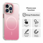 For iPhone 13 Pro Max Magnetic Case Gradient TPU + PET + PC IMD Shockproof Phone Cover
