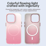 For iPhone 13 Pro Magnetic Case Gradient TPU + PET + PC IMD Shockproof Phone Cover