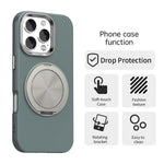 Til iPhone 16 Pro Max cover Roterende magnetisk støttefod Kulfibertekstur TPU + PET + PC telefoncover