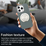 Til iPhone 16 Pro Max cover Roterende magnetisk støttefod Kulfibertekstur TPU + PET + PC telefoncover