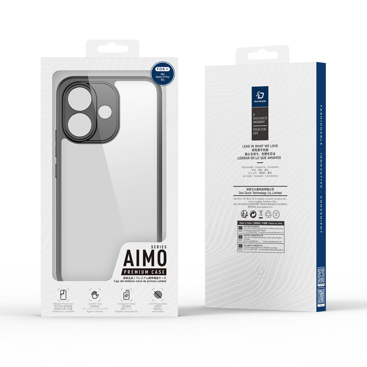 DUX DUCIS for Xiaomi Redmi Note 17 Pro 5G Aimo Series PC + TPU Clear Back Phone Cover (REACH Certification)