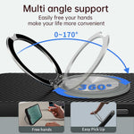 For iPhone 15 Pro Case Rotating Magnetic Kickstand Carbon Fiber Texture TPU + PET + PC Phone Cover