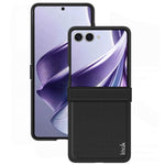 IMAK Ruiyi-serien för Samsung Galaxy Z Flip8-skal i kolfibertexturerat läder + PC-mobilskal