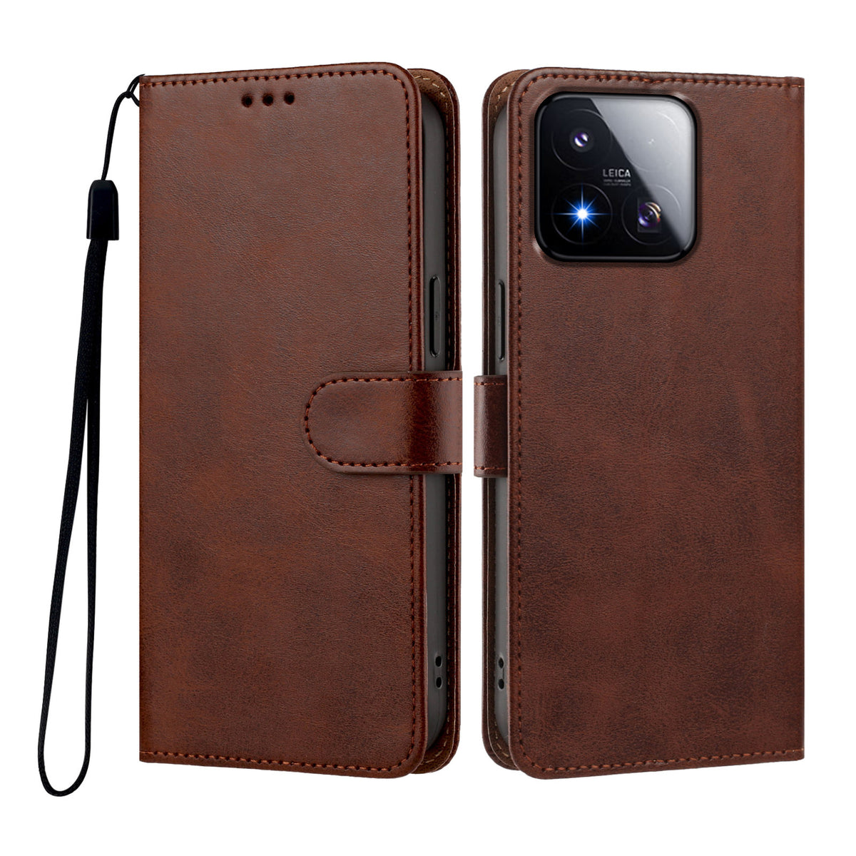 For Xiaomi 17 Max Case Wallet Flip Stand PU Leather Phone Cover with Wrist Strap