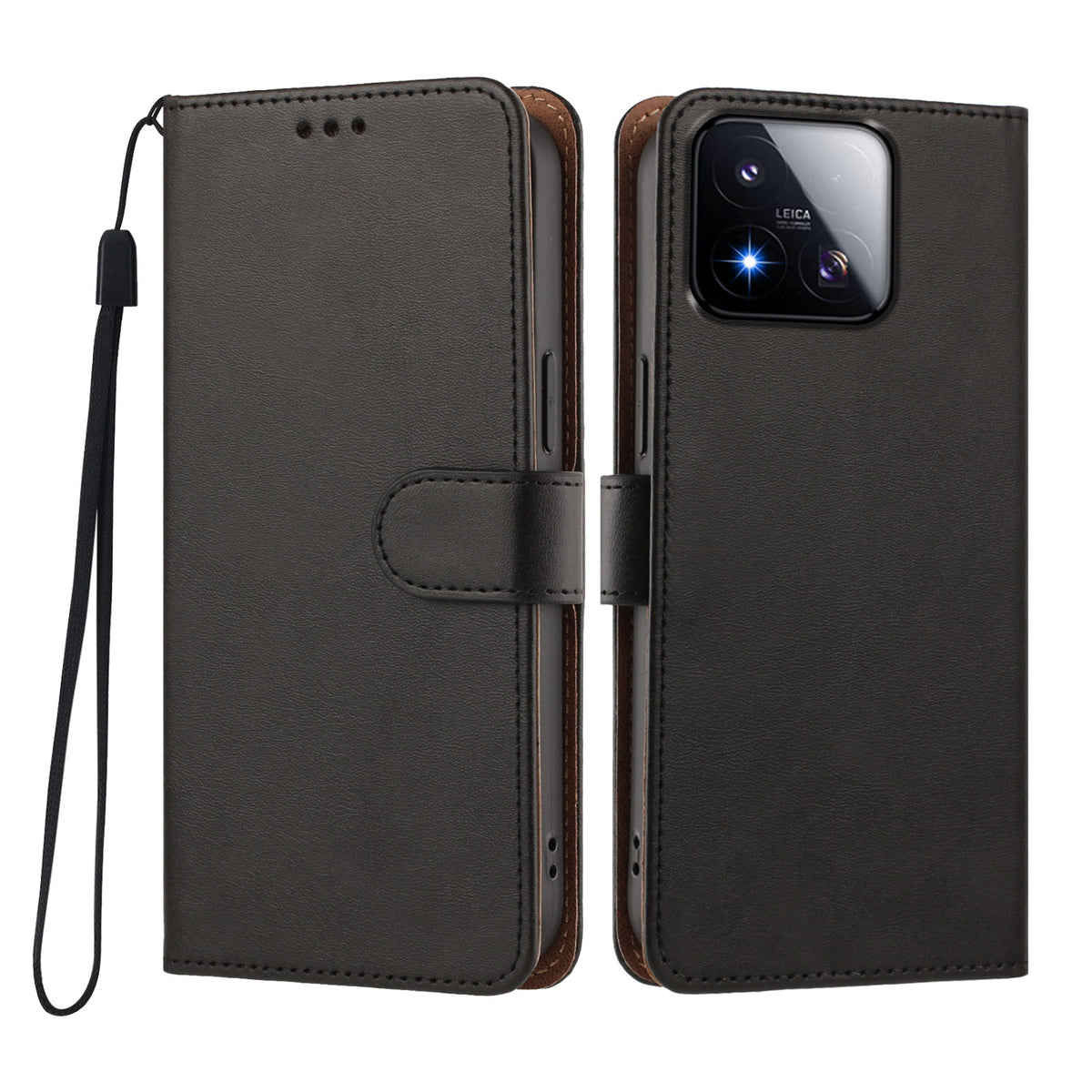 For Xiaomi 17 Max Case Wallet Flip Stand PU Leather Phone Cover with Wrist Strap