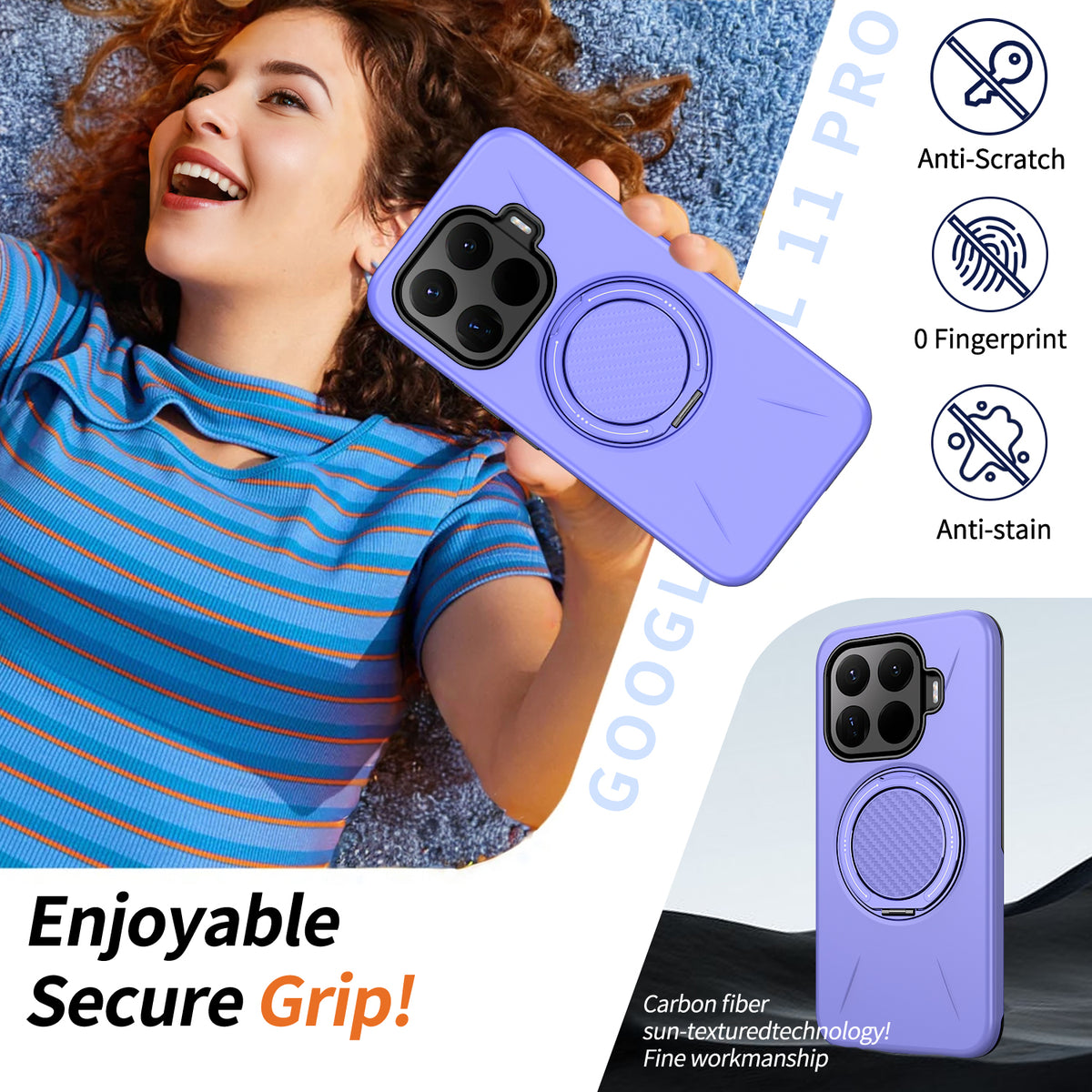 Xiaomi 17T Pro Magnetiskt Skal Roterande Stativ TPU + PC mobilskal